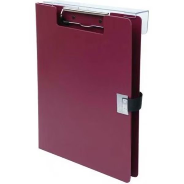 Omnimed® Overbed Covered Poly Clipboard, 10"W x 13"H, Burgundy, Omnimed, Mfr#: 205603-BU