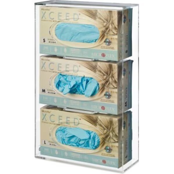 Omnimed® 305365 Triple Clear Acrylic Deluxe Glove Box Holder, Omnimed, Mfr#: 305365