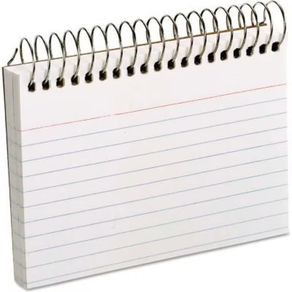 Oxford® Spiral Index Cards 40282, 3" x 5", White, 1 Each, Esselte Pendaflex Corp., Mfr#: 40282