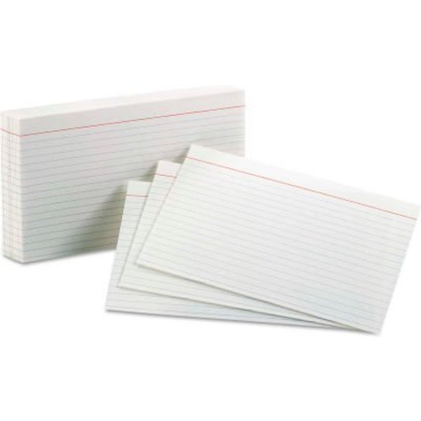 Oxford¬Æ Rule Index Cards, 5" x 8", White, 100/Pack, Esselte Pendaflex Corp., Mfr#: 51