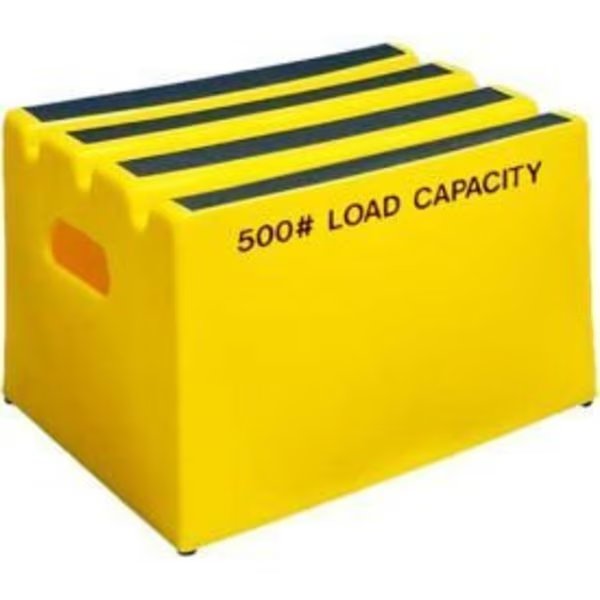 1 Step Plastic Step Stand - Yellow 19-1/2"W x 14"D x 12"H - ST-1 YEL, Us Roto Molding, Mfr#: ST-1 YEL