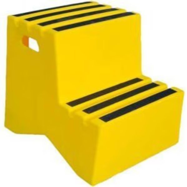2 Step Plastic Step Stand - Yellow 21"W x 24-1/2"D x 19-1/2"H - ST-2 YEL, Us Roto Molding, Mfr#: ST-2 YEL