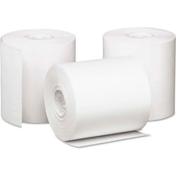 PM Company® Single-Ply Cash Register/POS Rolls 09228, 3" x 85', White, 50 Rolls/Carton, Pm Company, Mfr#: 9228