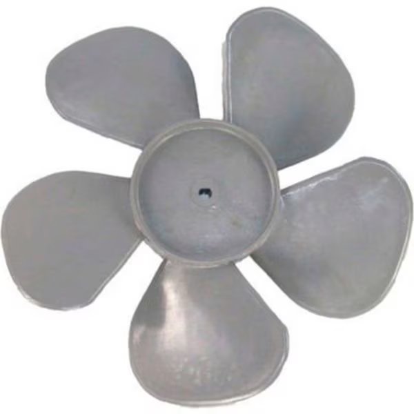 Small Plastic Push-On Fan Blade, 5-1/2" Dia., CCW, 3/16" Bore, 3/4" Blade Depth, 5 Blade, Pem Motors, Mfr#: 8660-6046