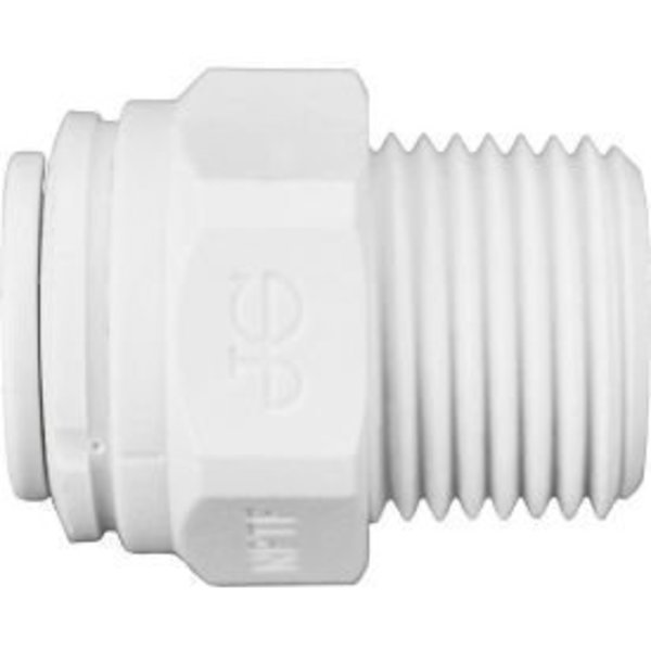 John Guest Polypropylene Male Connector 3/8'' x 3/8'' NPTF, Pack of 10
