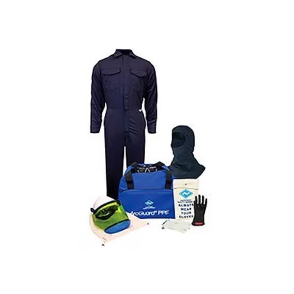 ArcGuard® KIT2CV08BSM12 8 cal/cm2 Arc Flash Kit w/ FR Coverall w/ Balaclava, SM, Glove Sz 12, National Safety Apparel, Mfr#: KIT2CV08BSM12