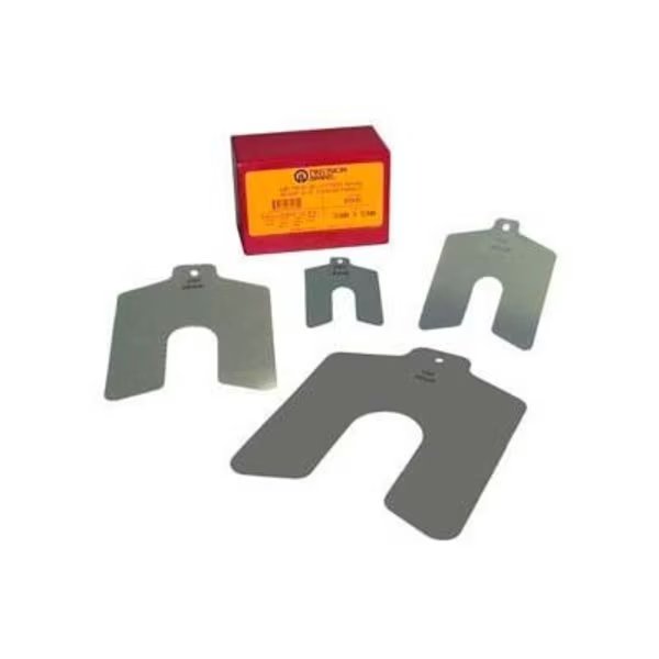 125mm x 125mm Stainless Steel Metric Slotted Shim, 100 Piece Shop Kit - Made In USA, Precision Brand Products, Mfr#: 81975