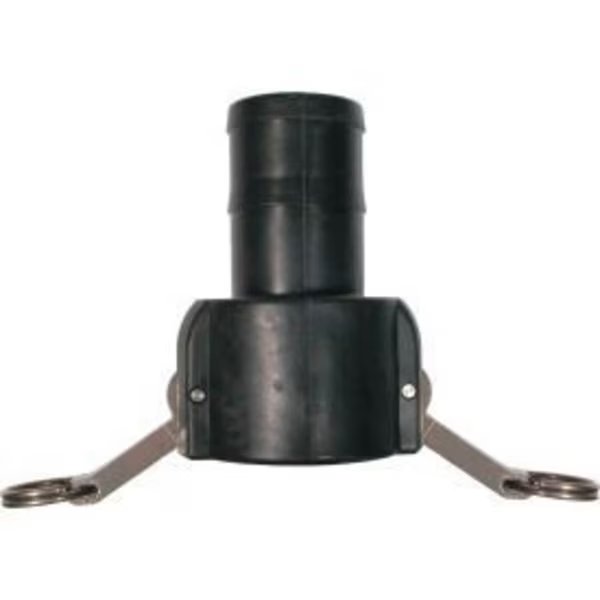 1-1/4" Polypropylene Camlock Fitting - Male Barb x Female Coupler Thread, Be Pressure Supply, Mfr#: 90.722.114