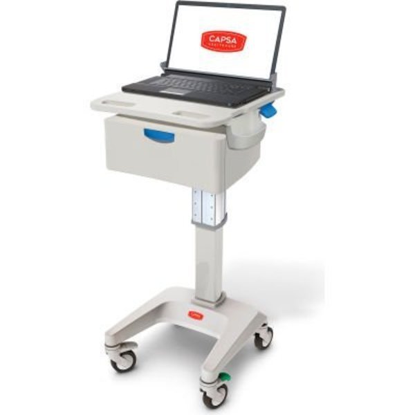 Capsa Healthcare LX5 Non-Powered Laptop Cart, One 6" Drawer, 35 lbs. Weight Capacity, Capsa Solutions, Mfr#: LX5-NG-D01-M-35