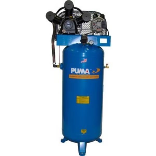 Puma PK-7060V, 6.5 HP, Single-Stage Comp, 60  Gal, Vertical, 135 PSI, 19.5 CFM, 1-Phase 208-230V, Puma, Mfr#: PK-7060V