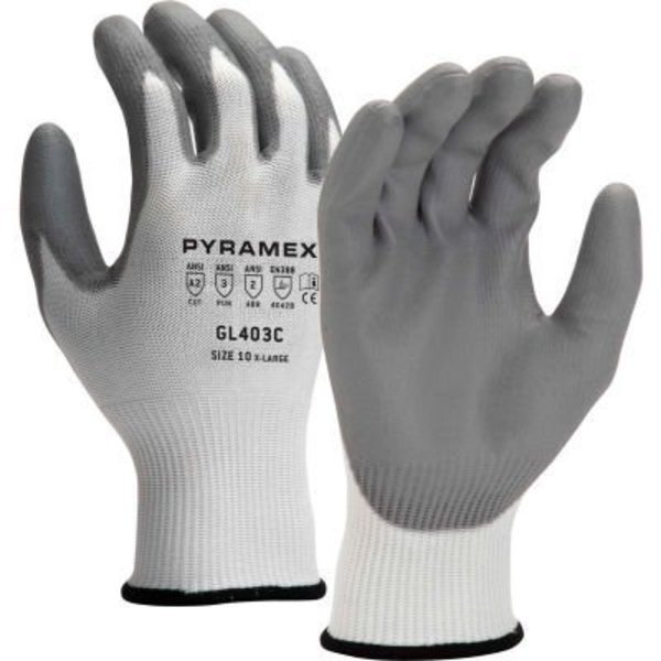 Polyurethane HPPE Liner A2 Cut Premium Cut-Resistant Gloves, Size Small - Pkg Qty 12, Pyramex, Mfr#: GL403CS