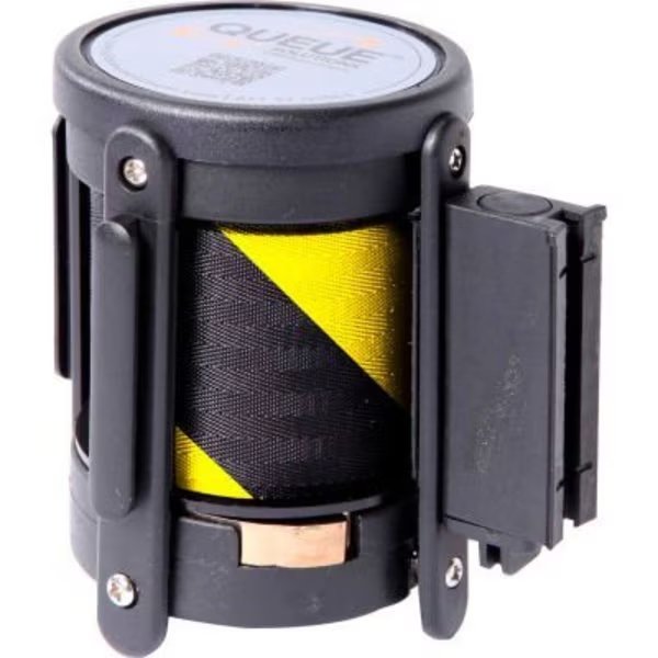 Replacement Cassette For QueuePro 300, SafetyPro 300&WeatherMaster 300 Belt Barrier, 16' Blk/Ylw Belt, Queue Solutions, Mfr#: PRO-CAS-YB160