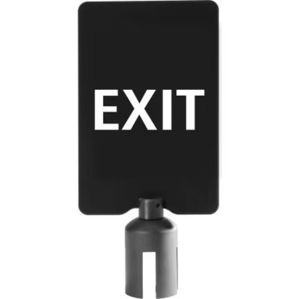 Queue Acrylic Sign, Double Sided, "Exit" & "Exit Do Not Enter", 7"Wx11"H, Black/White, Queue Solutions, Mfr#: SB-BK-SRAD711B-22