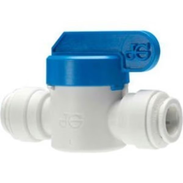 John Guest 3/8'' Polypropylene Push-Fit Shut-Off Valve, White - Pack of 10