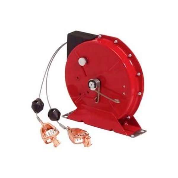 Reelcraft G 3050 Y, Static Discharge/Grounding Reel, 50ft  Cable, w/Dual Clamps on end, Reelcraft, Mfr#: G 3050 Y