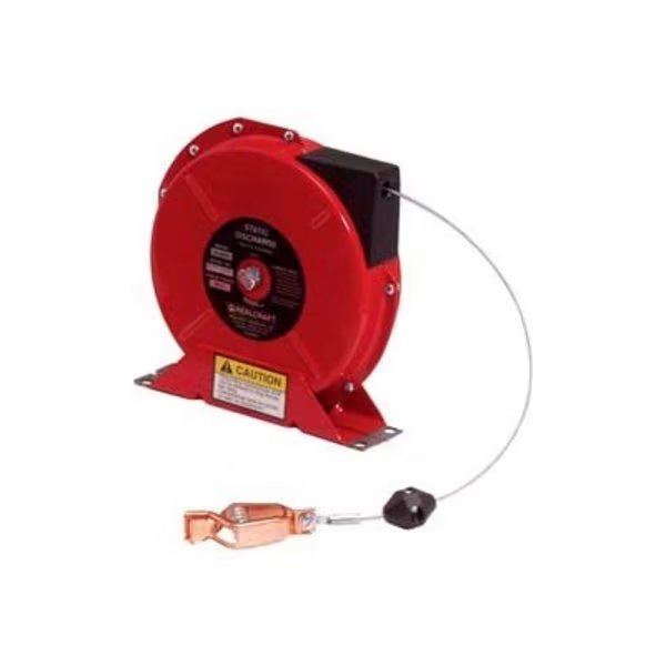 Reelcraft G 3050 Static Discharge/Grounding Reel, 50ft, w/100A Grounding Clamp on end, Reelcraft, Mfr#: G 3050