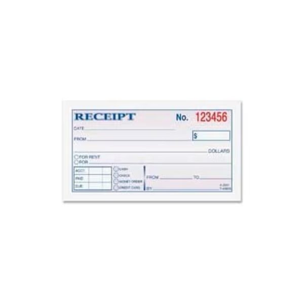 Adams® Money/Rent Receipt, 2-Part, 2-3/4" x 5-3/8", White/Canary, 50 Sets/Pad, Adams Mfg, Mfr#: DC2501