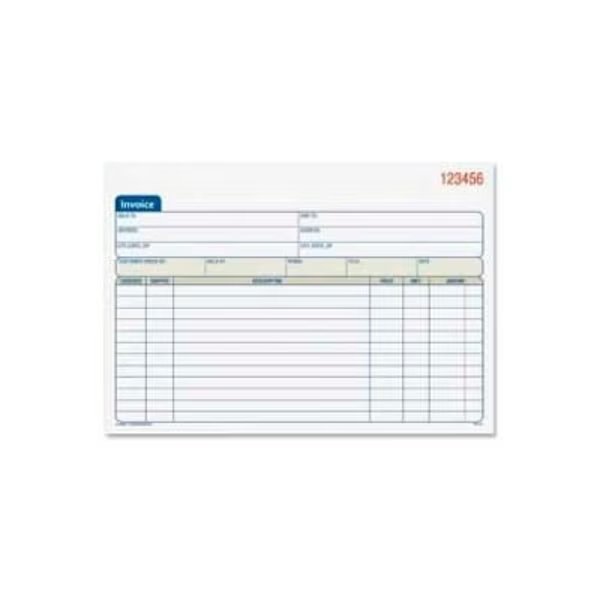 Adams® Invoice Book, 2-Part, 8-7/16" x 5-9/16", White/Canary, 50 Sets/Pad, Adams Mfg, Mfr#: DC5840