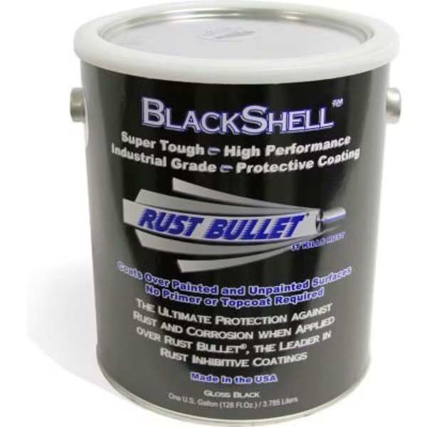 Rust Bullet BlackShell Protective Coating and Topcoat Gallon Can, Rust Bullet Llc, Mfr#: BSG