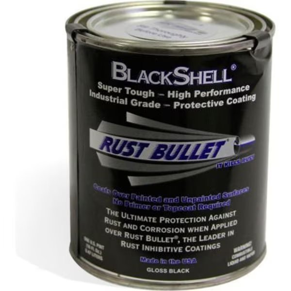 Rust Bullet BlackShell Protective Coating and Topcoat Pint Can BSP, Rust Bullet Llc, Mfr#: BSP