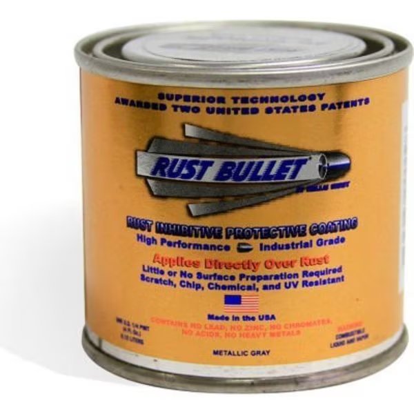 Rust Bullet Industrial Formula Rust Inhibitive Coating 1/4 Pint Can, Rust Bullet Llc, Mfr#: RB09