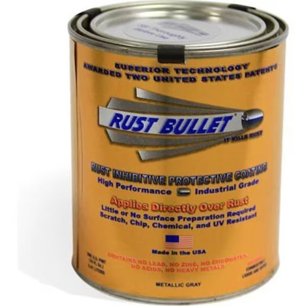 Rust Bullet Industrial Formula Rust Inhibitive Coating Pint Can, Rust Bullet Llc, Mfr#: RB12