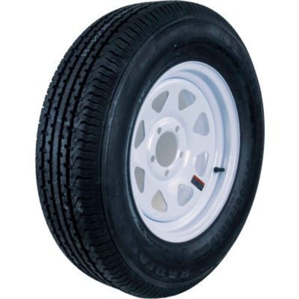 Hi-Run Trailer Tire Assembly ST225/75R15 10PR ST100 15X6 6-5.5 White Wheel (8SP), Sutong Tire Resources, Mfr#: ASR1205