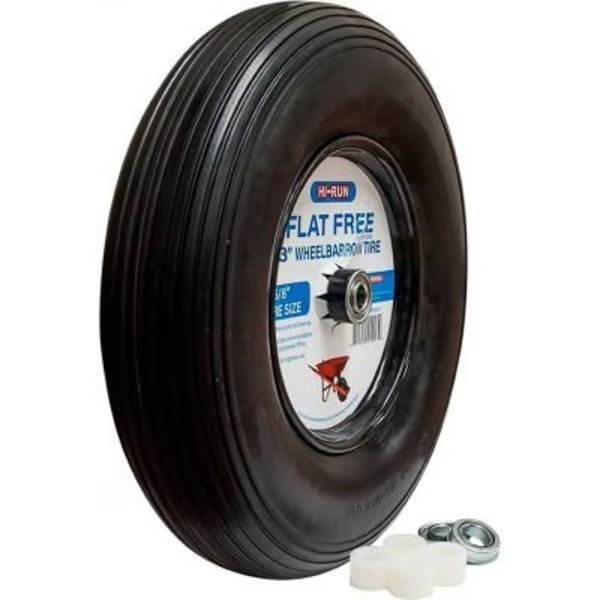 Hi-Run Tool Wheelbarrow 8" Pneumatic with Universal Bearing Kit & Grease Fitting (Rib), Sutong Tire Resources, Mfr#: WB1001