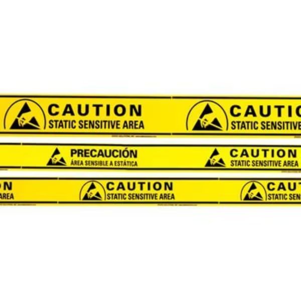 Static Solutions ESD Sensitive Aisle Warning Tape, 2" x 36 Yards, Yellow, Static Solutions Inc, Mfr#: AT-3054