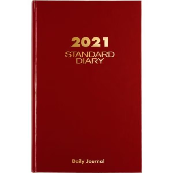 At-A-Glance® Standard Daily Journal, 7-11/16" x 12-1/8" Page Size, Red Moire, At-A-Glance, Mfr#: SD377-13