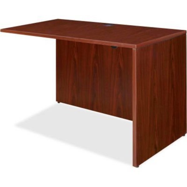 Lorell® Return Shell - 48"W x 24"D x 29-1/2"H, Mahogany - Essentials Series, Sp Richards, Mfr#: LLR69387