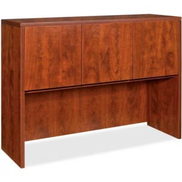 Lorell® Hutch With Doors - 48"W x 17"D x 36"H - Cherry - Essentials Series, Sp Richards, Mfr#: LLR69418