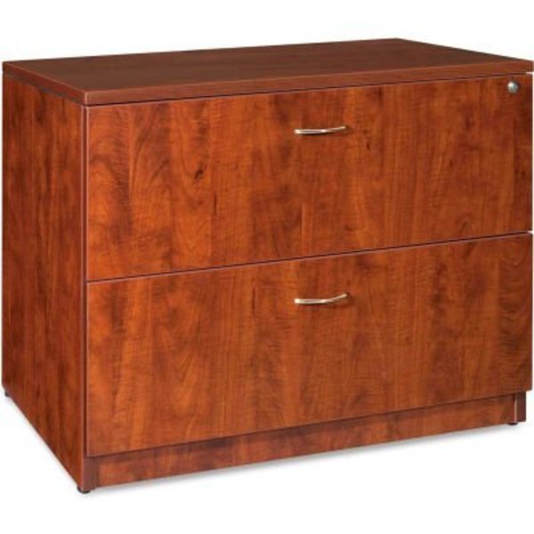 Lorell® 2-Drawer Lateral File - 35"W x 22"D x 29-1/2"H - Cherry - Essentials Series, Sp Richards, Mfr#: LLR69433