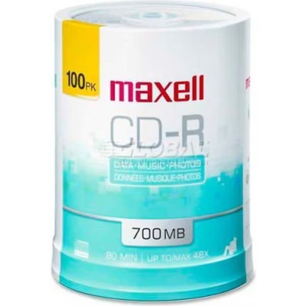 Maxell CD Recordable Media, MAX648720, CD-R Media, 48x Speed, 700 MB Capcity, Maxell, Mfr#: 648720