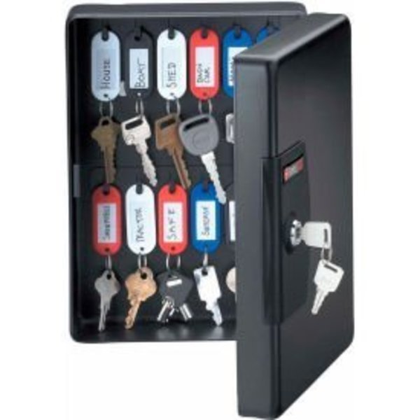 SentrySafe 25 Key Capacity, Key Box, Key Lock, 7-7/16"W x 3-7/16"D x 9-13/16"H, Black, Master Lock, Mfr#: KB25