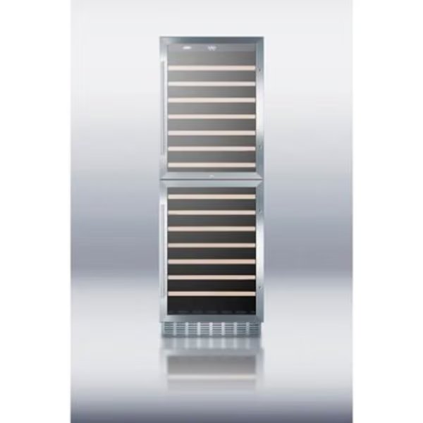 Summit-Wine Cellar W/Two Glass Doors, 118 Bottle Capacity, 23-5/8" Wide, Summit Appliance Div., Mfr#: SWC1875B
