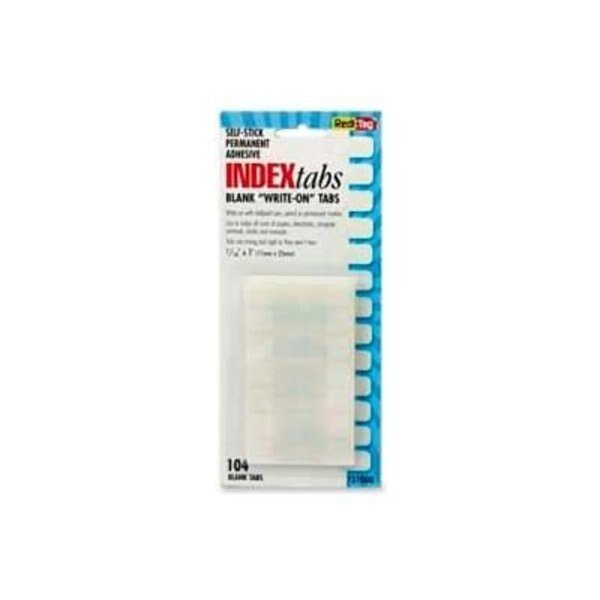 Redi-Tag® Permanent Write-On Index Tabs, 7/16" x 1", White, 104 Tabs/Pack, Redi-Tag, Mfr#: 31000