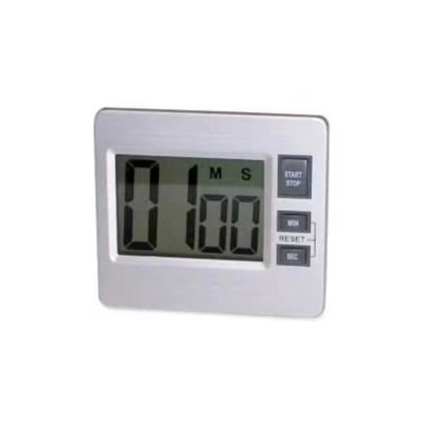 Tatco Desktop Digital Timer, Silver/Black, Tatco, Mfr#: 52410