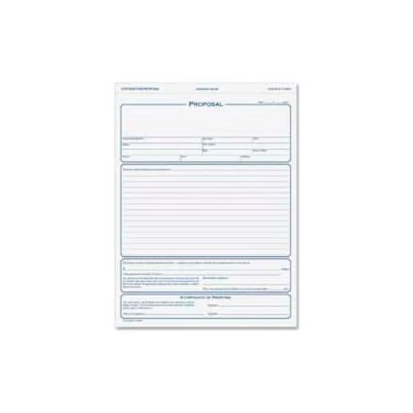 Tops® Proposal Forms, 3-Part, Carbonless, 8-1/2" x 11", White/Canary Pink, 50 Sets/Pack, Tops Business Forms, Mfr#: 3850