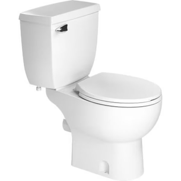Saniflo Round Bowl Rear Discharge w/Seat, White, Distribution Point, Mfr#: 83