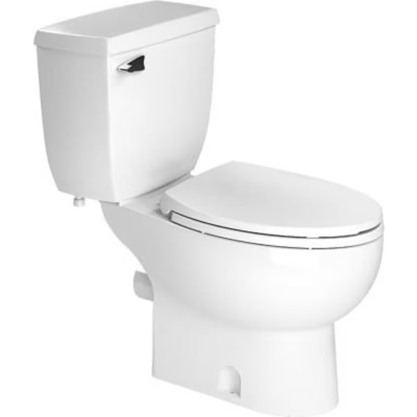 Saniflo Elongated Bowl Rear Discharge w/Seat, White, Distribution Point, Mfr#: 87