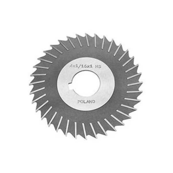 HSS Import Metal Slitting Saw Plain Teeth, Side Chip Clear, 6" DIA x 1/8" Face x 1-1/4" Hole, Toolmex, Mfr#: 5-748-414