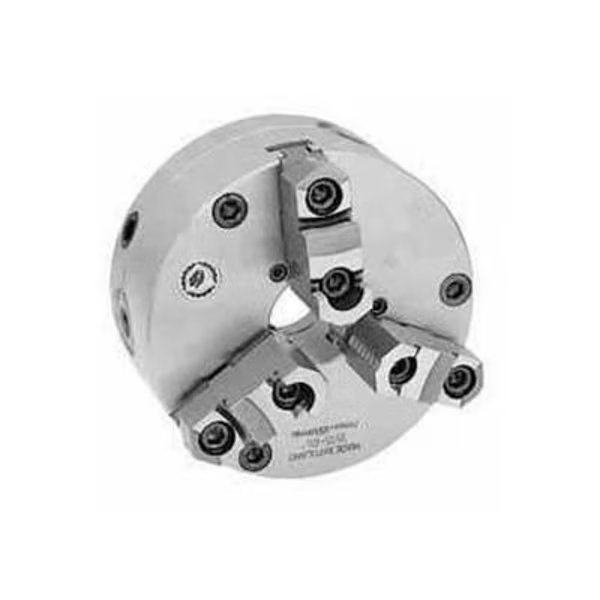 Bison 3-Jaw (2 Piece) SET-TRU Chuck Forged Steel, Plain Back, 5" Fine Adjustable, Bison Usa, Mfr#: 7-866-0500