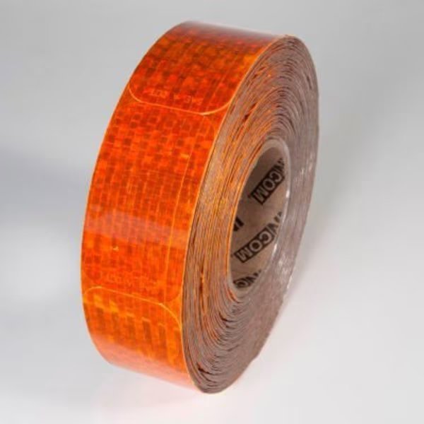Reflective Marking Tape, Amber, 2"W x 3-1/2"W, 50/Roll, RR250AM, Top Tape And Label, Mfr#: RR250AM