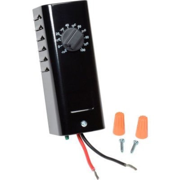 TPI Line Voltage Thermostat Industrial Series SPST Heat Only Wire Leads KT110, Tpi Industrial, Mfr#: KT110