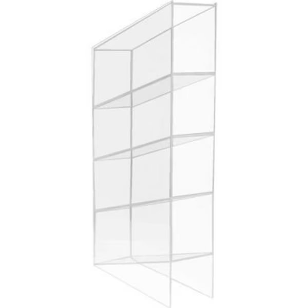 TrippNT„¢ 4 Compartment Acrylic Benchtop Pipette Rack, 4"W x 12"D x 21"H, Clear, Trippnt, Mfr#: 50112