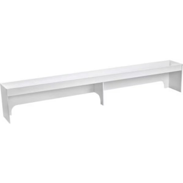 TrippNT„¢ PVC 4' Fume Hood Shelf, 48"W x 5"D x 8"H, White, Trippnt, Mfr#: 50216
