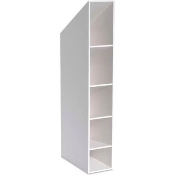 TrippNT„¢ 4 Compartment PVC Benchtop Pipette Rack, 4"W x 12"D x 21"H, White, Trippnt, Mfr#: 50272