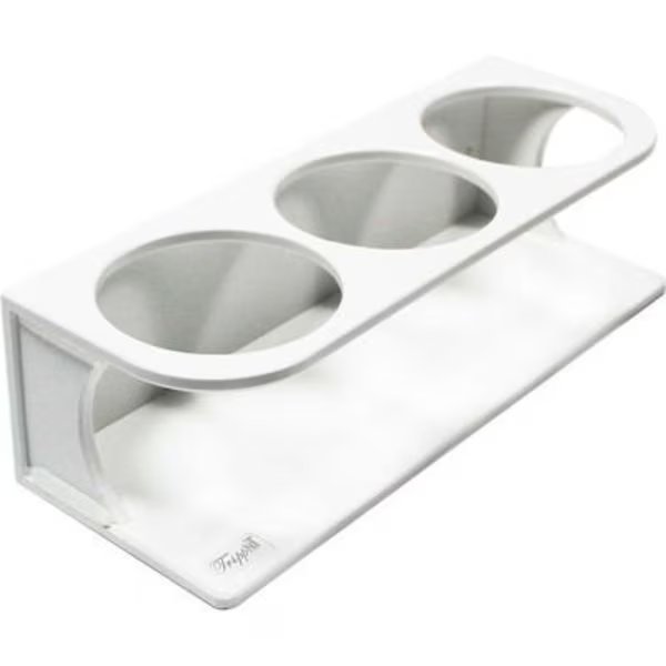 TrippNT„¢ White HDPE 500mL Small Triple Holder Bottle, 11-1/8"W x 4-1/8"D x 3-1/8"H, Trippnt, Mfr#: 50571