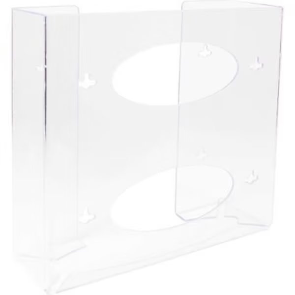 TrippNT„¢ Double Two Sided Clear Glove Box Holder, PETG Plastic, 11"W x 4"D x 10"H, Trippnt, Mfr#: 51144